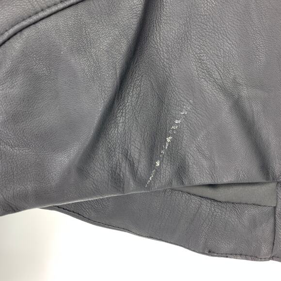 Blanknyc Women's Large Black Motorcycle Jacket Faux Leather Stitch Details - Picture 3 of 8